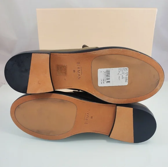 NWT$450 ALEXANDRE BIRMAN Clarita Chunky Leather Loafers In Trout color Sz 39 (9) - Picture 13 of 16